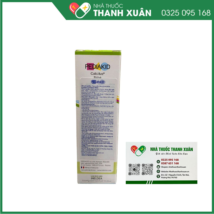 Pediakid Colicillus Bébé giúp bổ sung lợi khuẩn đường ruột cho bé